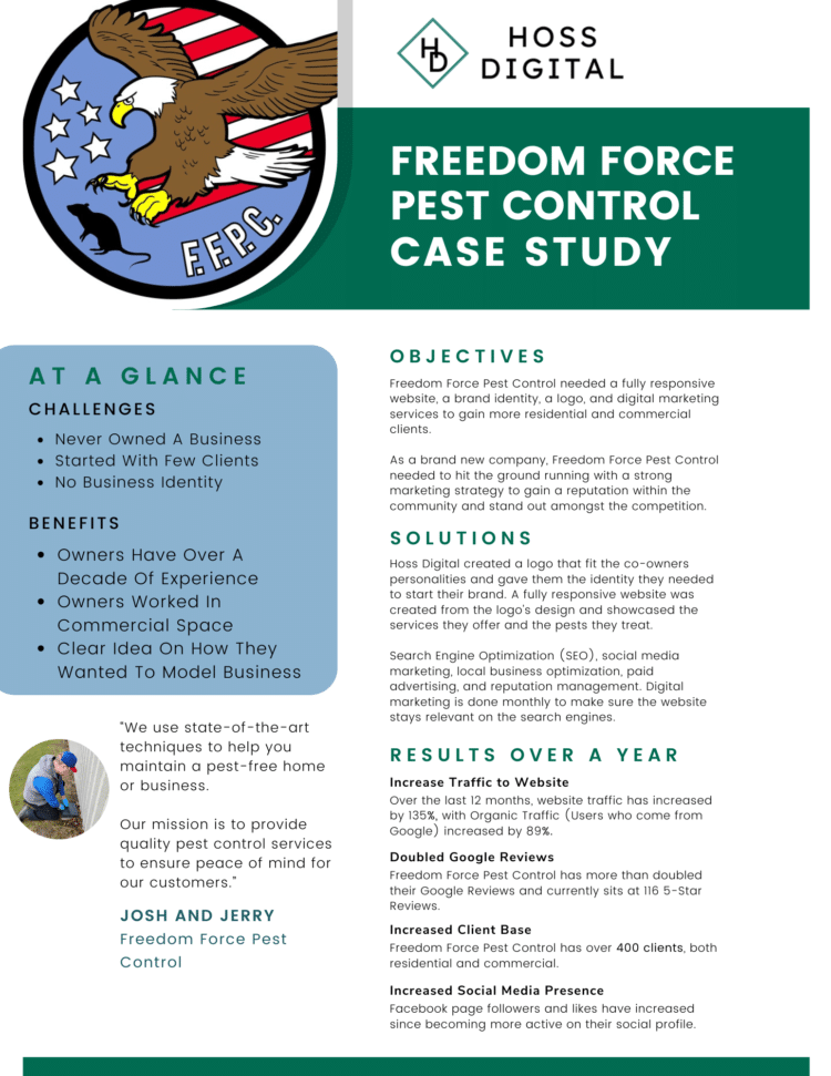 Hoss Digital Case Studies - Freedom Force Pest Control Final