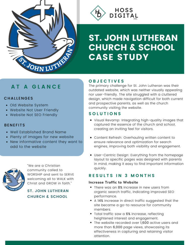 Hoss Digital Case Studies - St. John Lutheran Church & School Final Study